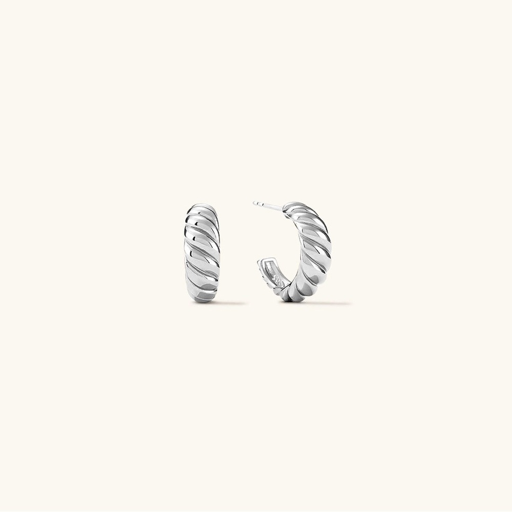 Mejuri Croissant hoops- sterling silver